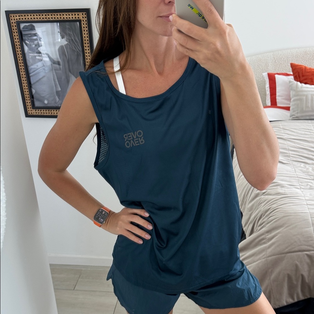 Overbrand Navy Athletic Tank Top